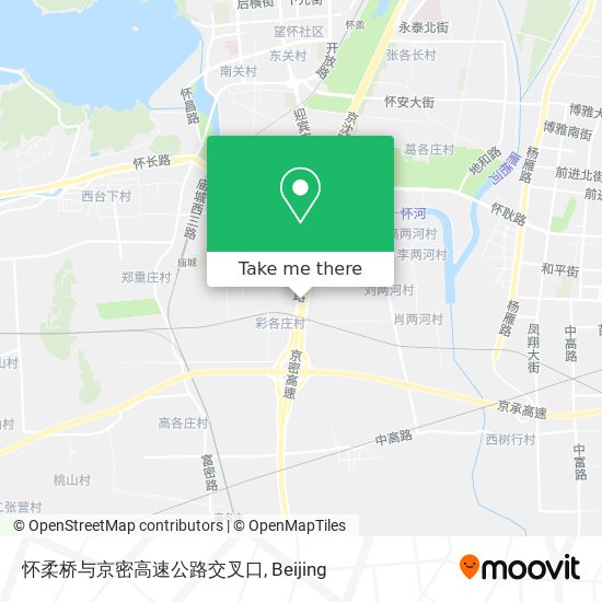 怀柔桥与京密高速公路交叉口 map