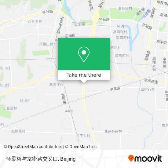 怀柔桥与京密路交叉口 map