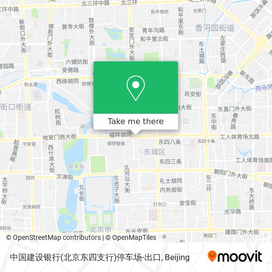 中国建设银行(北京东四支行)停车场-出口 map