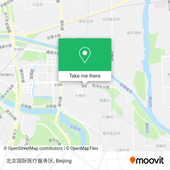 北京国际医疗服务区 map