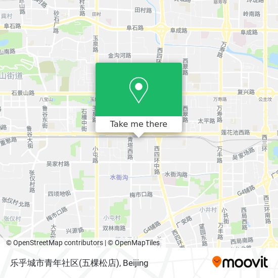 乐乎城市青年社区(五棵松店) map