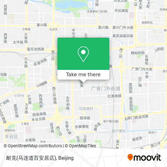 耐克(马连道百安居店) map