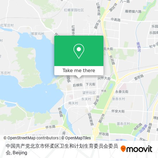 中国共产党北京市怀柔区卫生和计划生育委员会委员会 map