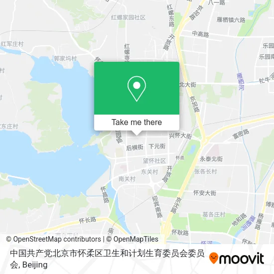 中国共产党北京市怀柔区卫生和计划生育委员会委员会 map
