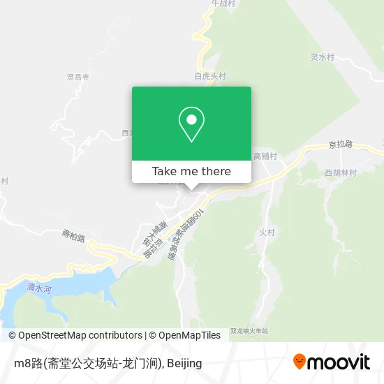 m8路(斋堂公交场站-龙门涧) map