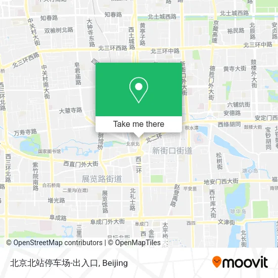 北京北站停车场-出入口 map