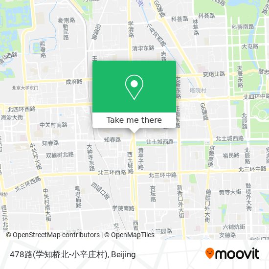 478路(学知桥北-小辛庄村) map