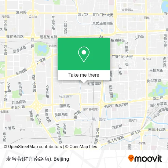 麦当劳(红莲南路店) map