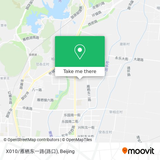 X010/雁栖东一路(路口) map