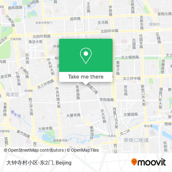 大钟寺村小区-东2门 map