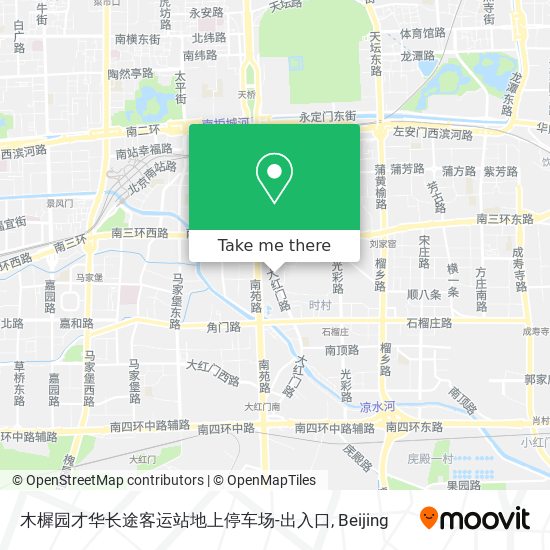 木樨园才华长途客运站地上停车场-出入口 map