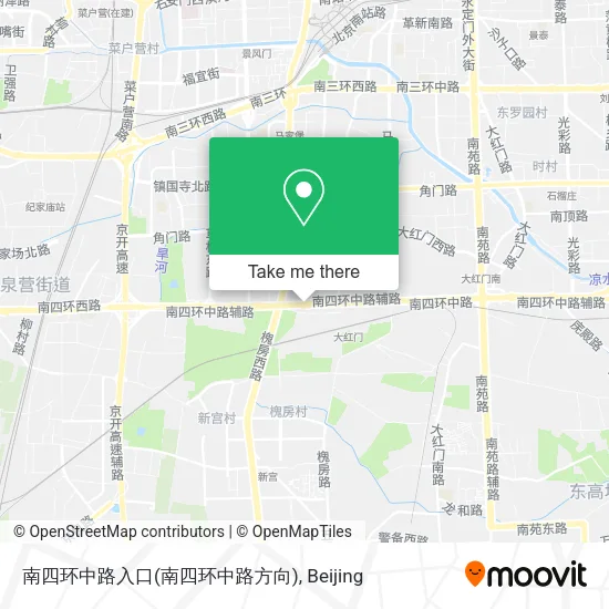 南四环中路入口(南四环中路方向) map