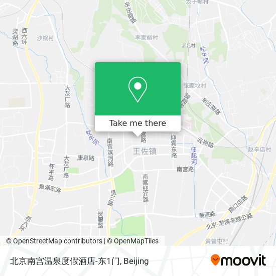 北京南宫温泉度假酒店-东1门 map