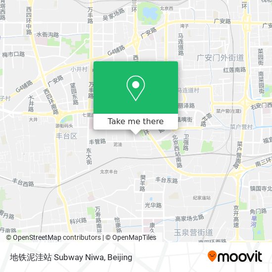地铁泥洼站 Subway Niwa map