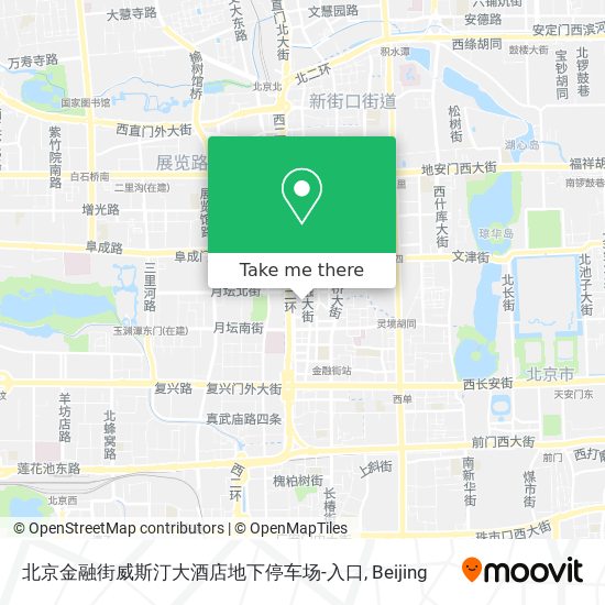 北京金融街威斯汀大酒店地下停车场-入口 map