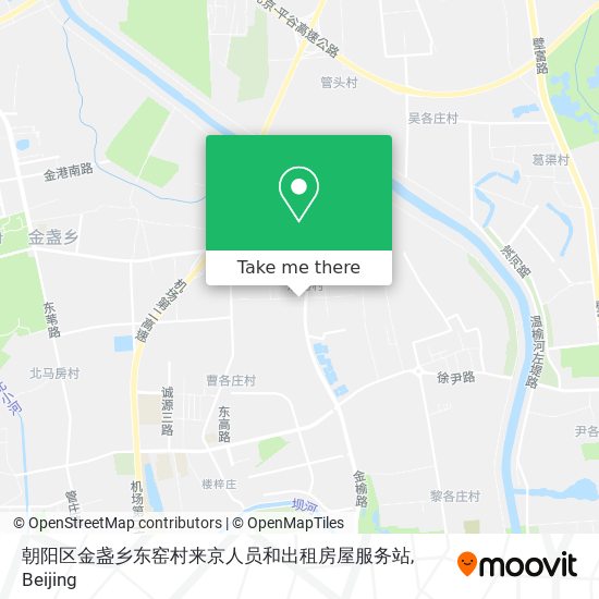 朝阳区金盏乡东窑村来京人员和出租房屋服务站 map