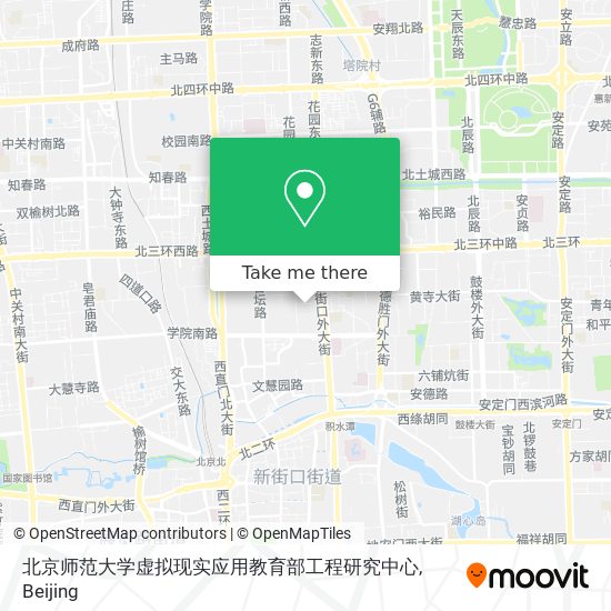 北京师范大学虚拟现实应用教育部工程研究中心 map