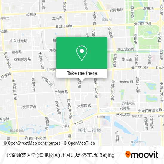 北京师范大学(海淀校区)北国剧场-停车场 map