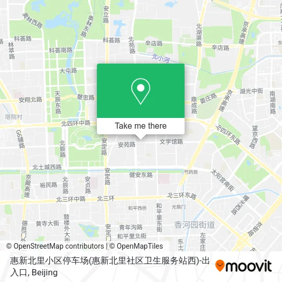 惠新北里小区停车场(惠新北里社区卫生服务站西)-出入口 map