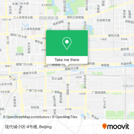 现代城小区-4号楼 map