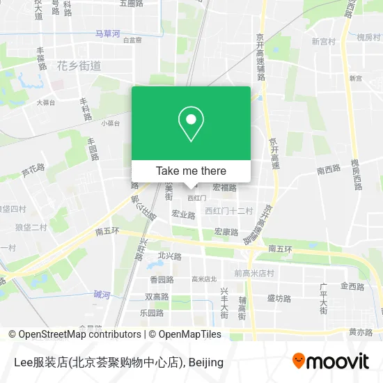 Lee服装店(北京荟聚购物中心店) map