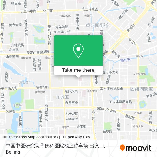 中国中医研究院骨伤科医院地上停车场-出入口 map
