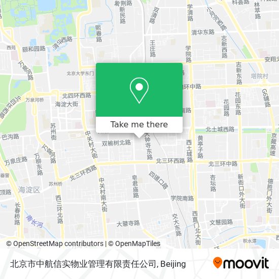 北京市中航信实物业管理有限责任公司 map