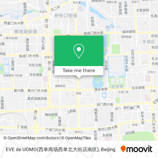 EVE de UOMO(西单商场西单北大街店南区) map