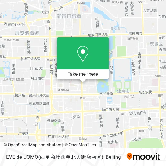 EVE de UOMO(西单商场西单北大街店南区) map