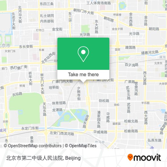 北京市第二中级人民法院 map