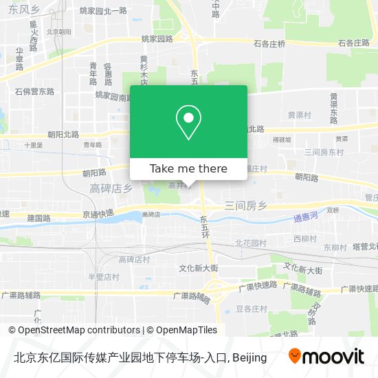 北京东亿国际传媒产业园地下停车场-入口 map