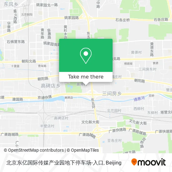 北京东亿国际传媒产业园地下停车场-入口 map