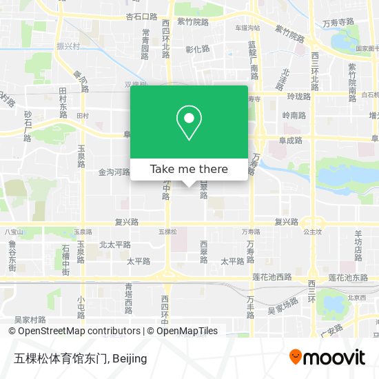 五棵松体育馆东门 map