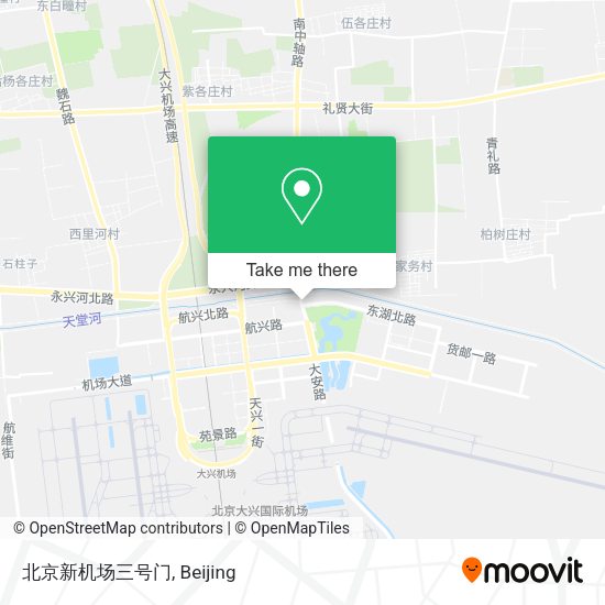 北京新机场三号门 map