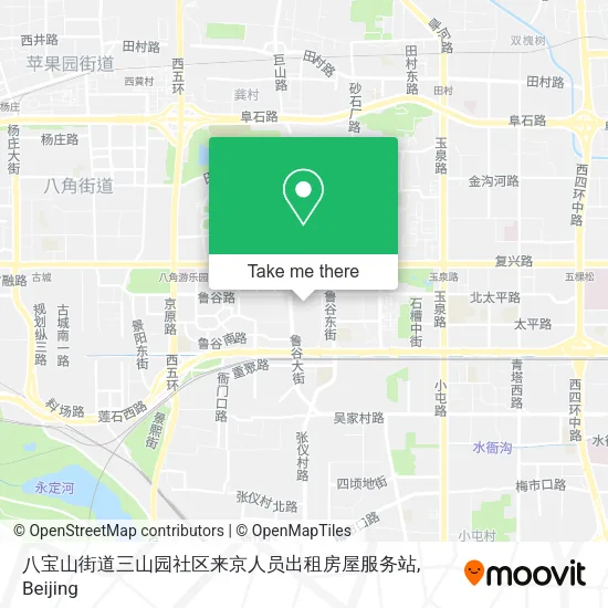 八宝山街道三山园社区来京人员出租房屋服务站 map