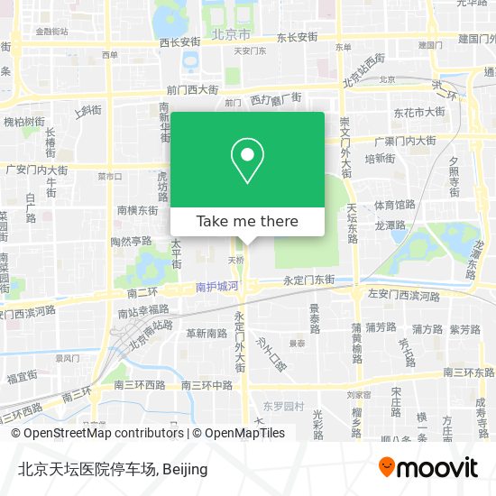 北京天坛医院停车场 map