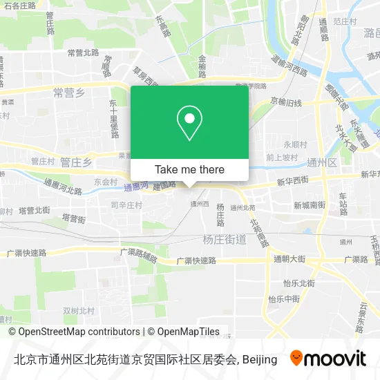 北京市通州区北苑街道京贸国际社区居委会 map