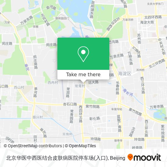 北京华医中西医结合皮肤病医院停车场(入口) map