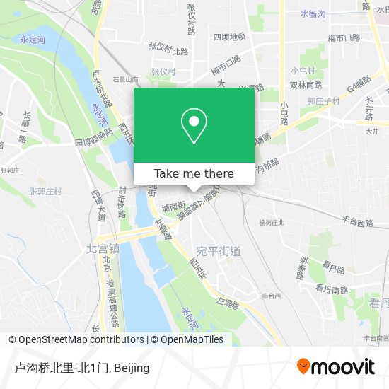 卢沟桥北里-北1门 map