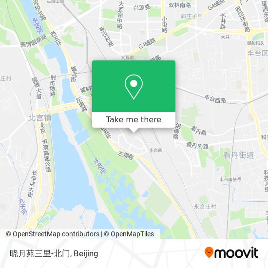 晓月苑三里-北门 map