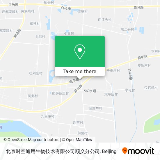 北京时空通用生物技术有限公司顺义分公司 map