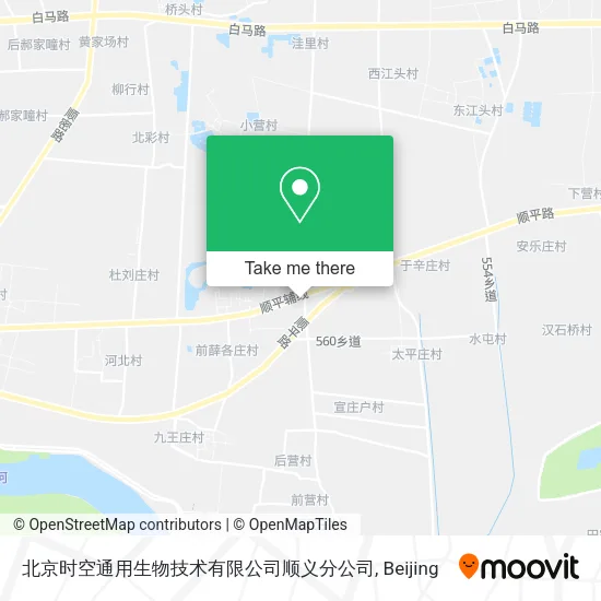 北京时空通用生物技术有限公司顺义分公司 map