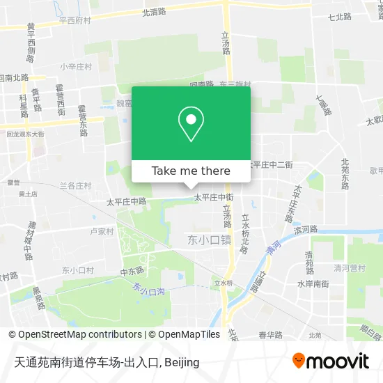 天通苑南街道停车场-出入口 map