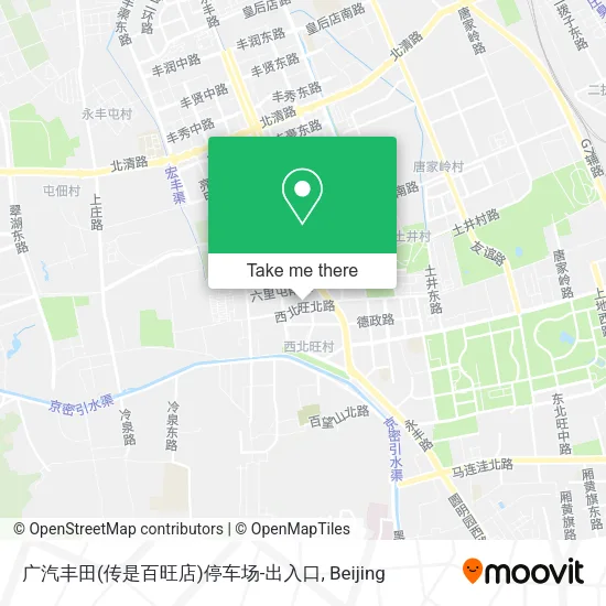 广汽丰田(传是百旺店)停车场-出入口 map