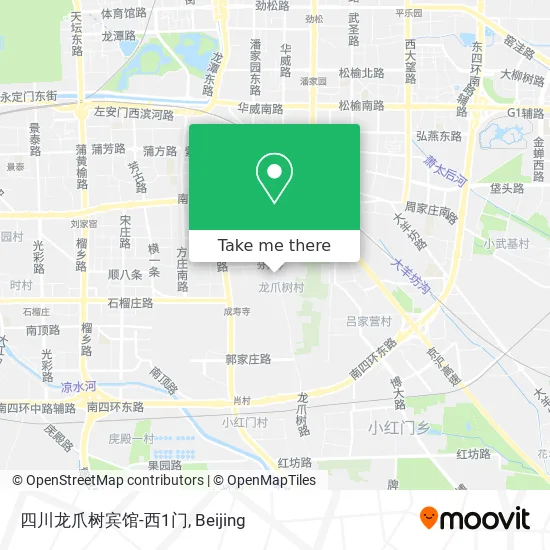 四川龙爪树宾馆-西1门 map