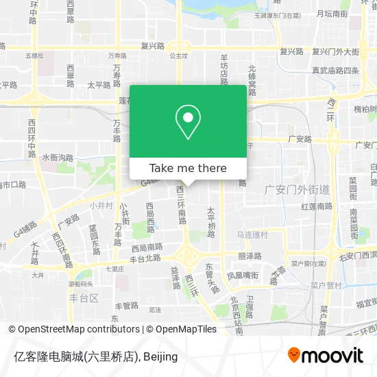 亿客隆电脑城(六里桥店) map