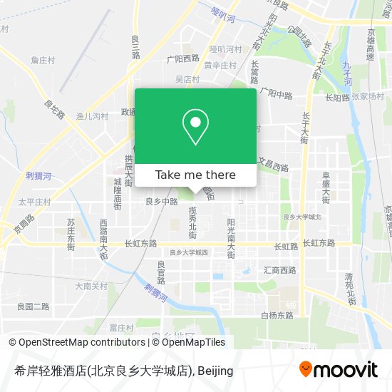 希岸轻雅酒店(北京良乡大学城店) map