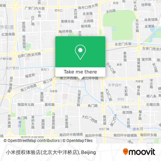 小米授权体验店(北京大中洋桥店) map