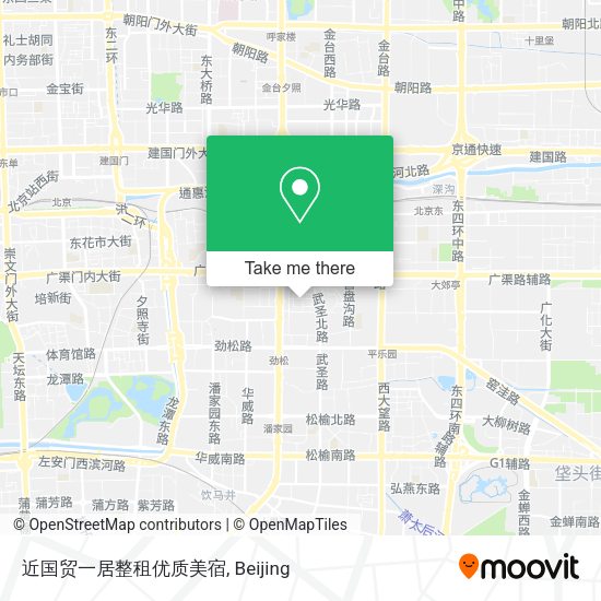 近国贸一居整租优质美宿 map