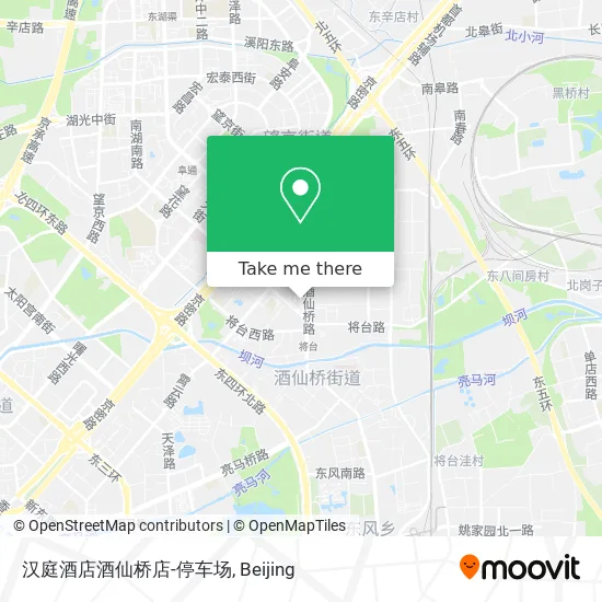 汉庭酒店酒仙桥店-停车场 map